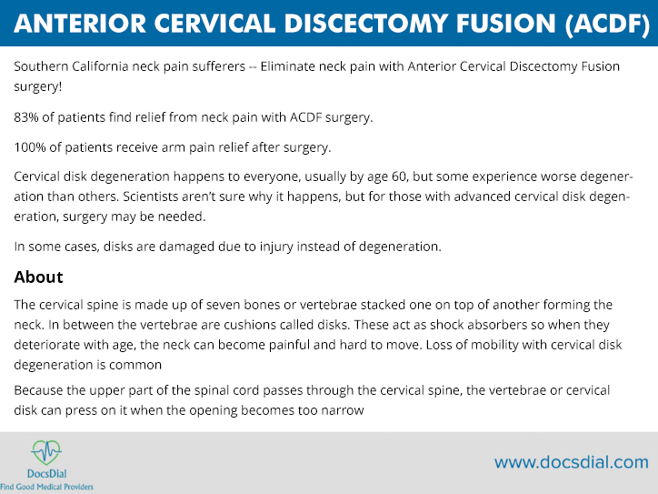 Anterior Cervical Discectomy Fusion