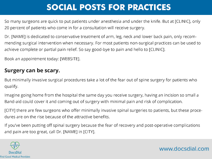 SOCIAL POSTS FOR PRACTICES